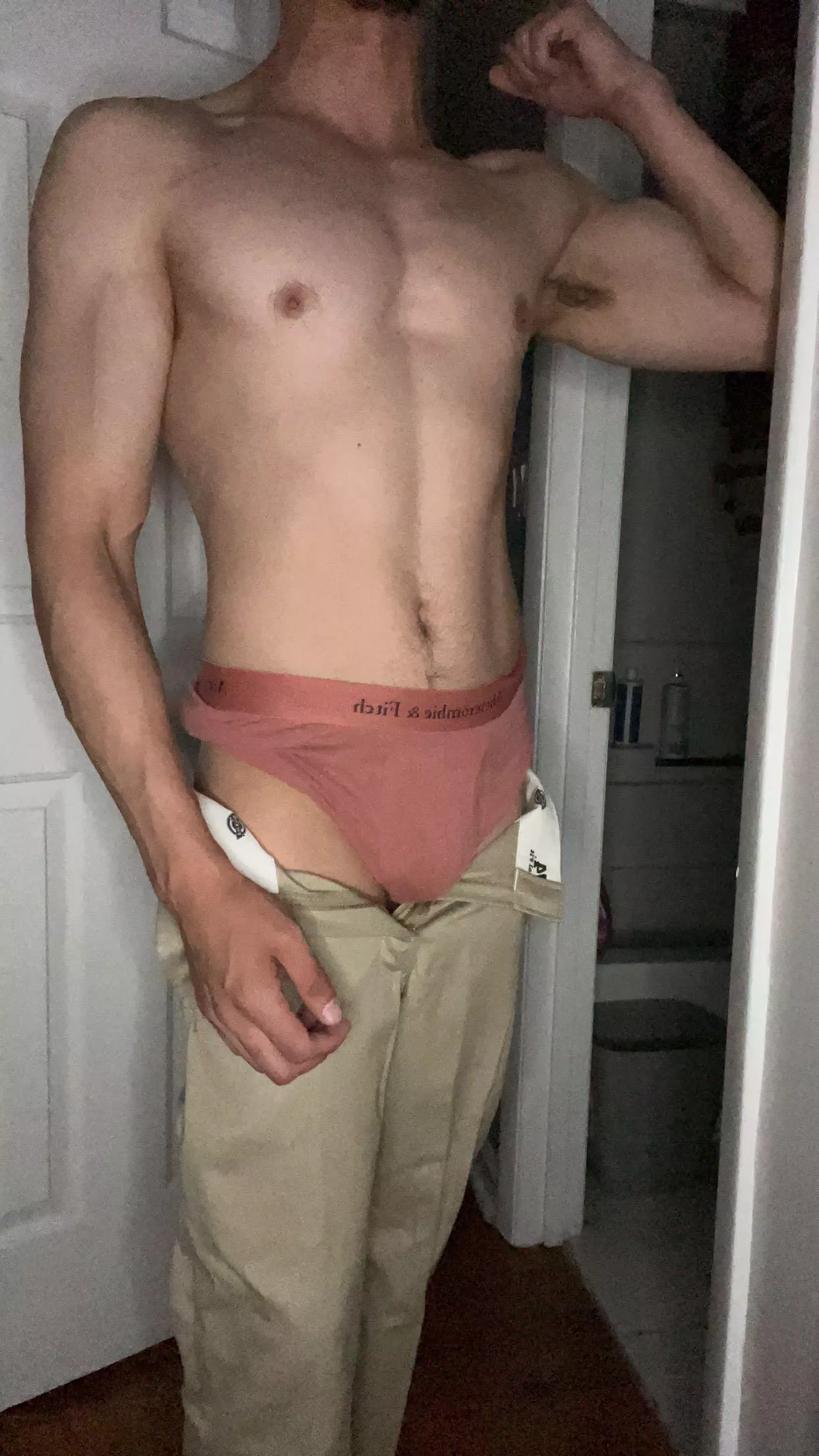 The first thing I do after work, is take these work clothes off