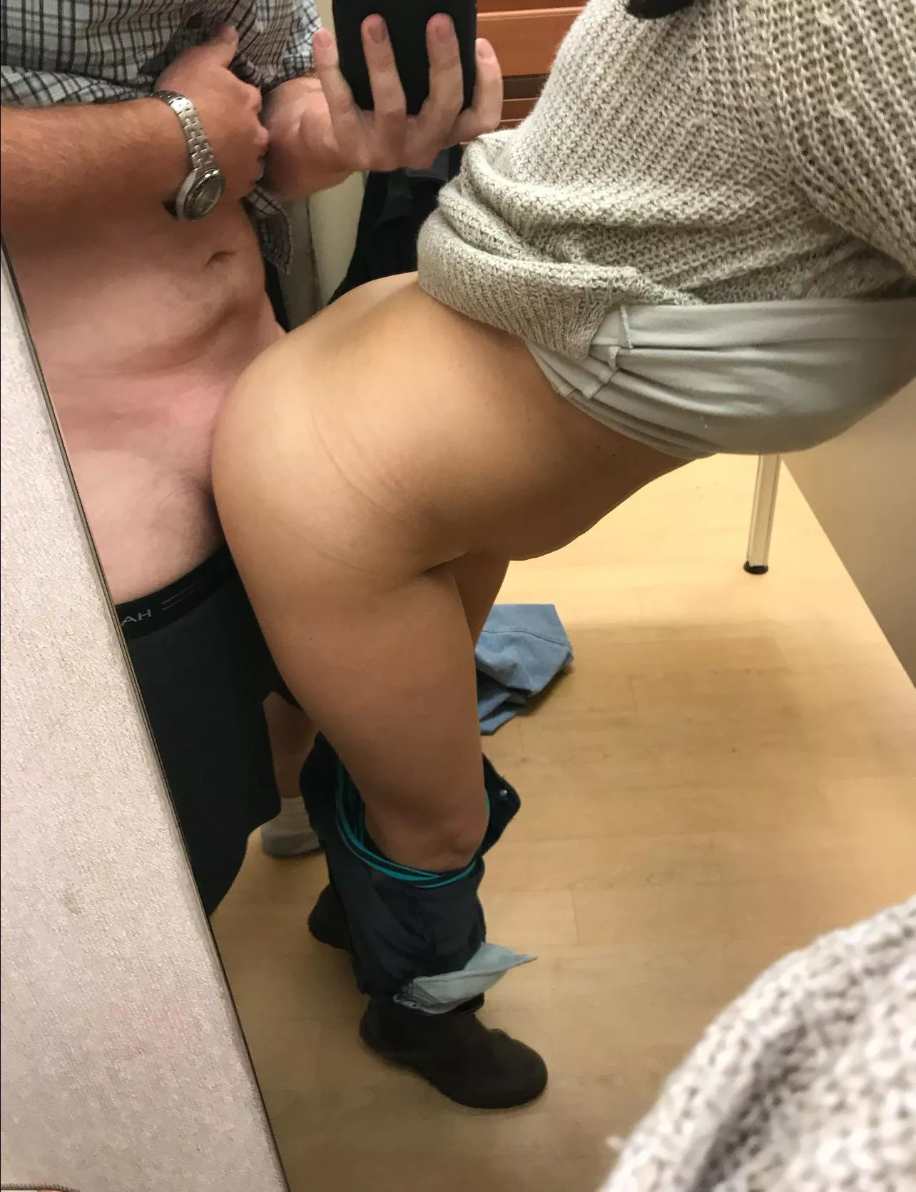 Took his white cock in the dressing room you use.