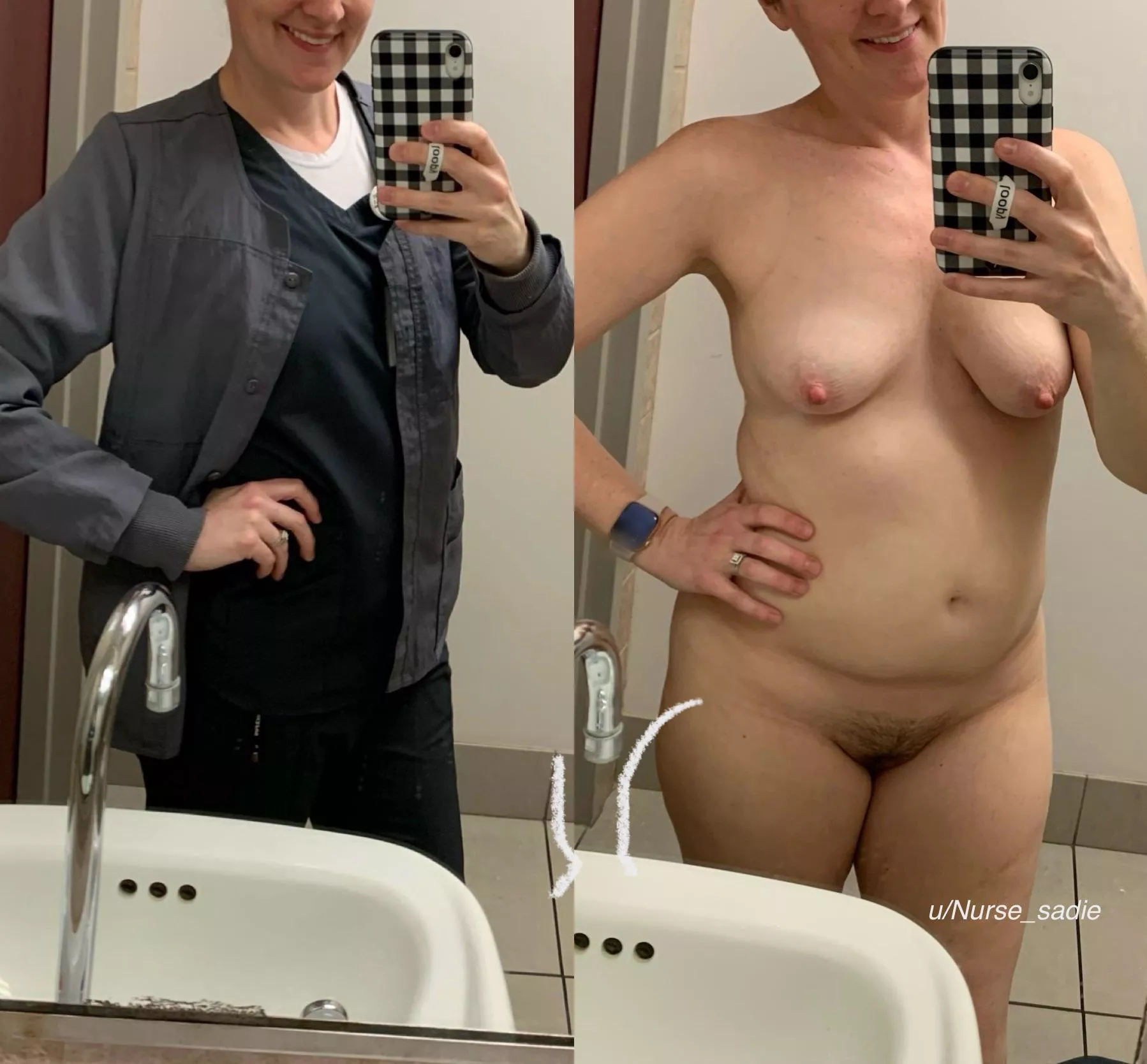 Under the scrubs 😘