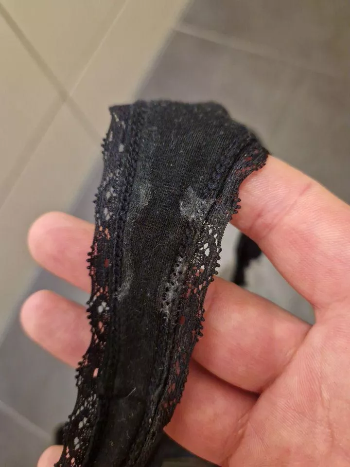 Wifes Black thong 