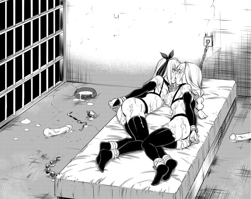 After their torment, their collars are linked so they can fall asleep facing each other.