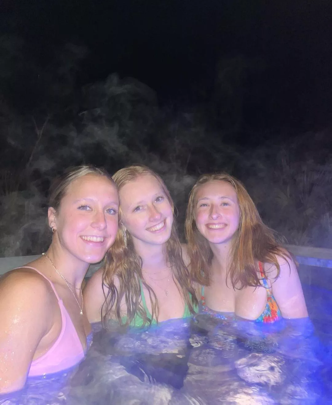 Cuties in the hot tub 