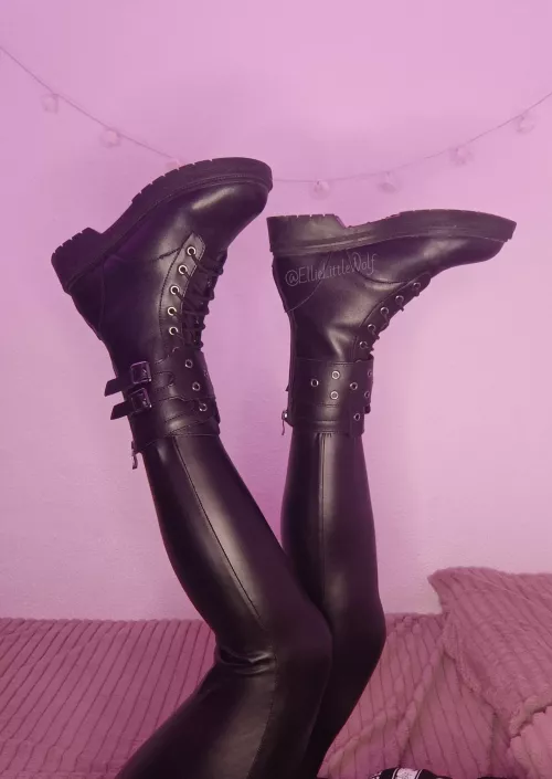 I’m sweet, the leather boots say I’m spicy. I am whatever Daddy needs and when