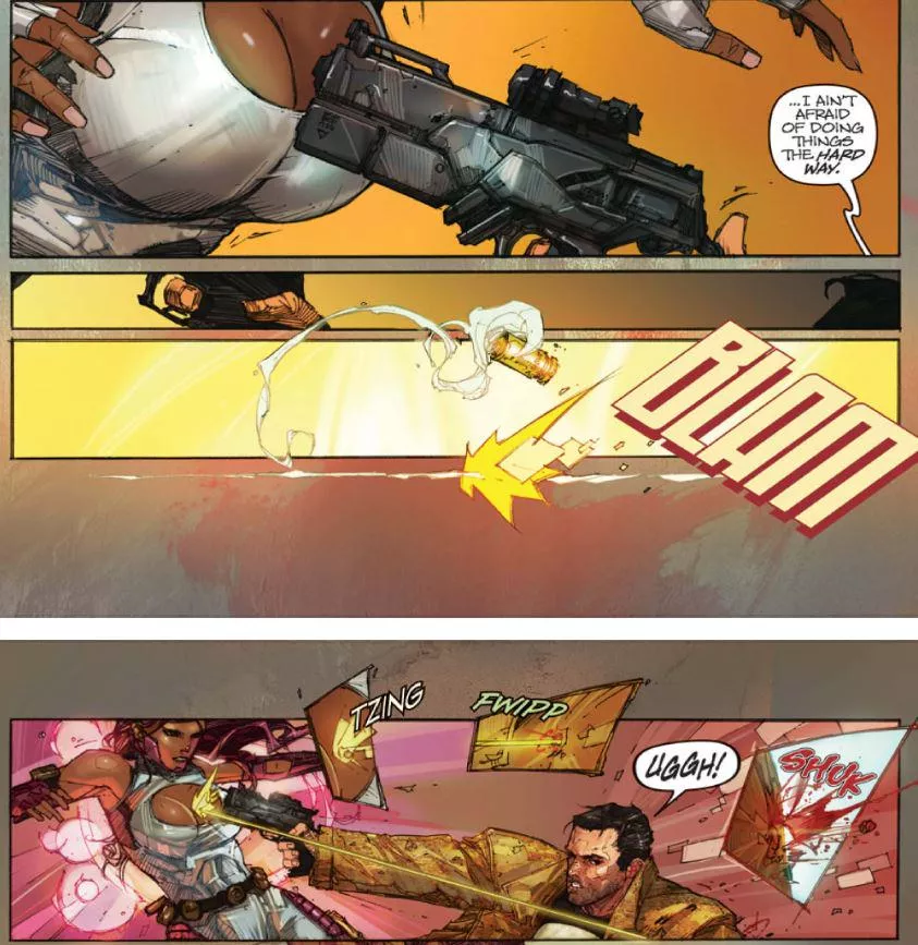 Kimura's bulletproof boobs [Astonishing Wolverine and Punisher #2]