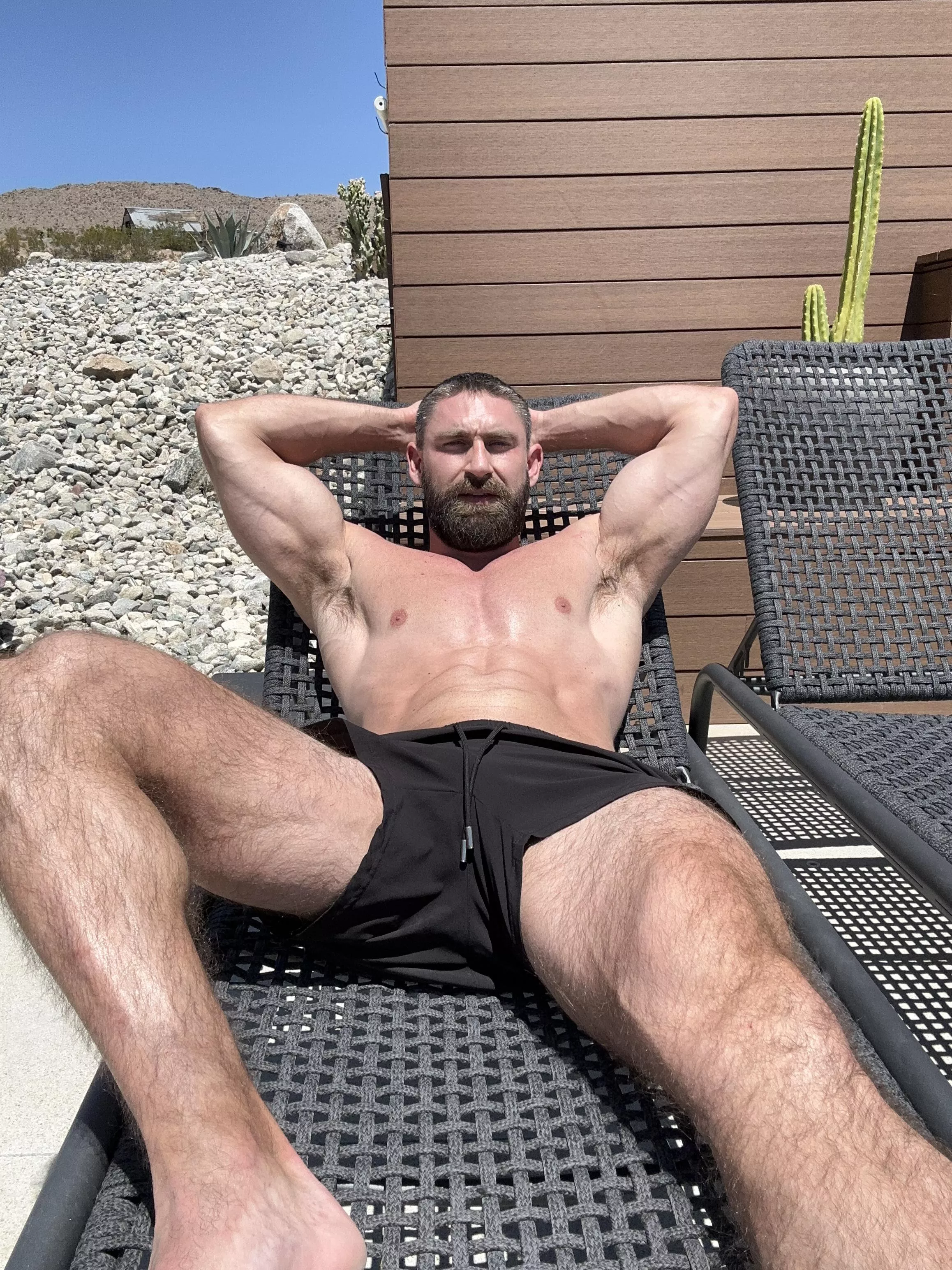 Lounging by the pool