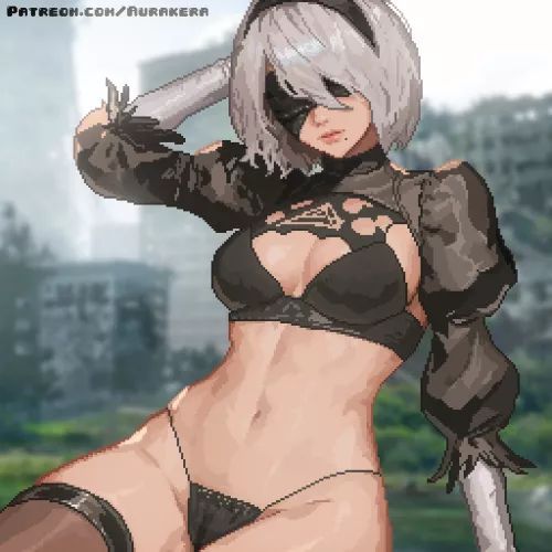 [OC] 2B ▪️ What do you think of my new outfit? ▪️ @aurakera