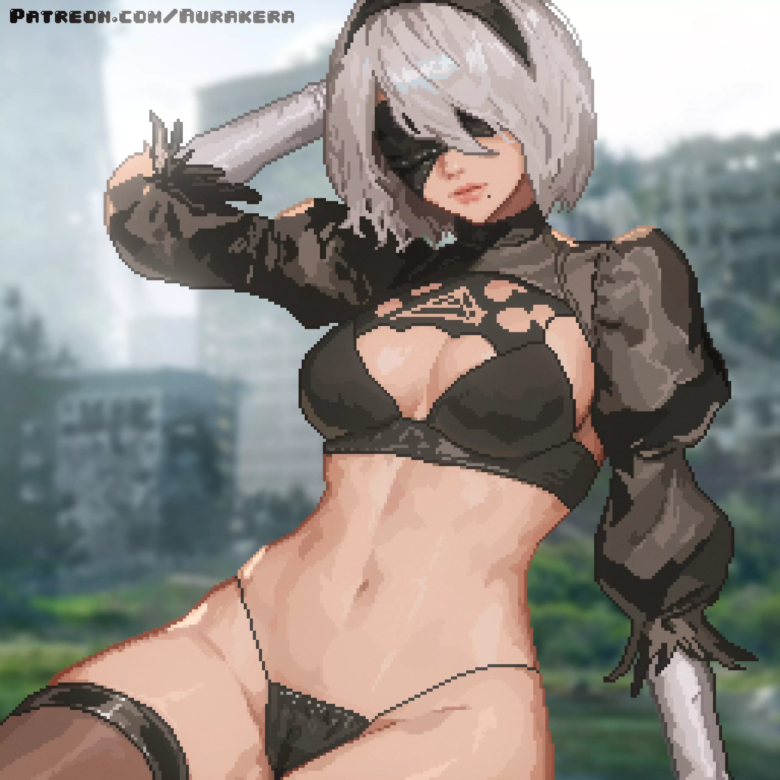 [OC] 2B ▪️ What do you think of my new outfit? ▪️ @aurakera