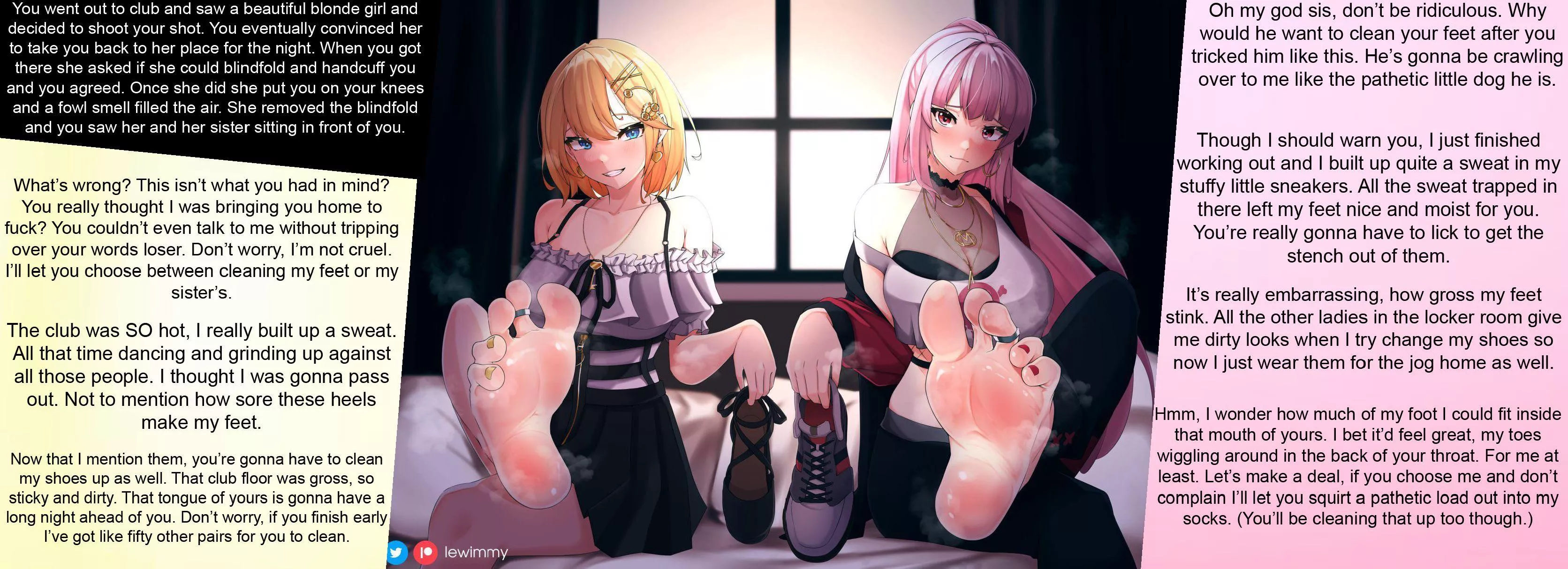 Pick your poison! [Feet] [Sweat] [Humiliation] [Artist- Lewimmy]