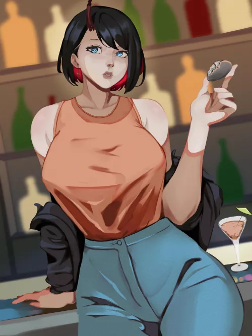 Tessa at the bar (Cyrosucre)