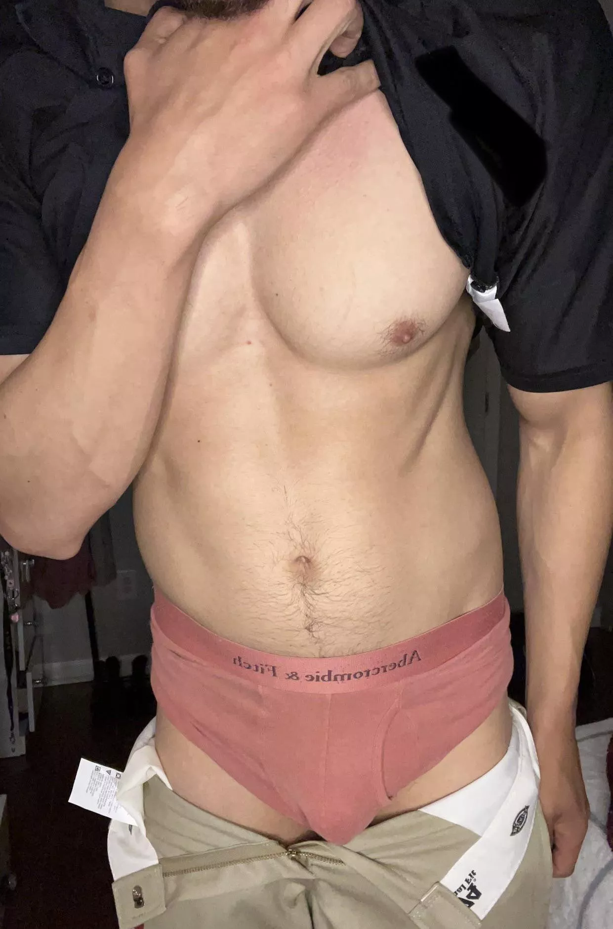 The first thing I do after work, is take these work clothes off