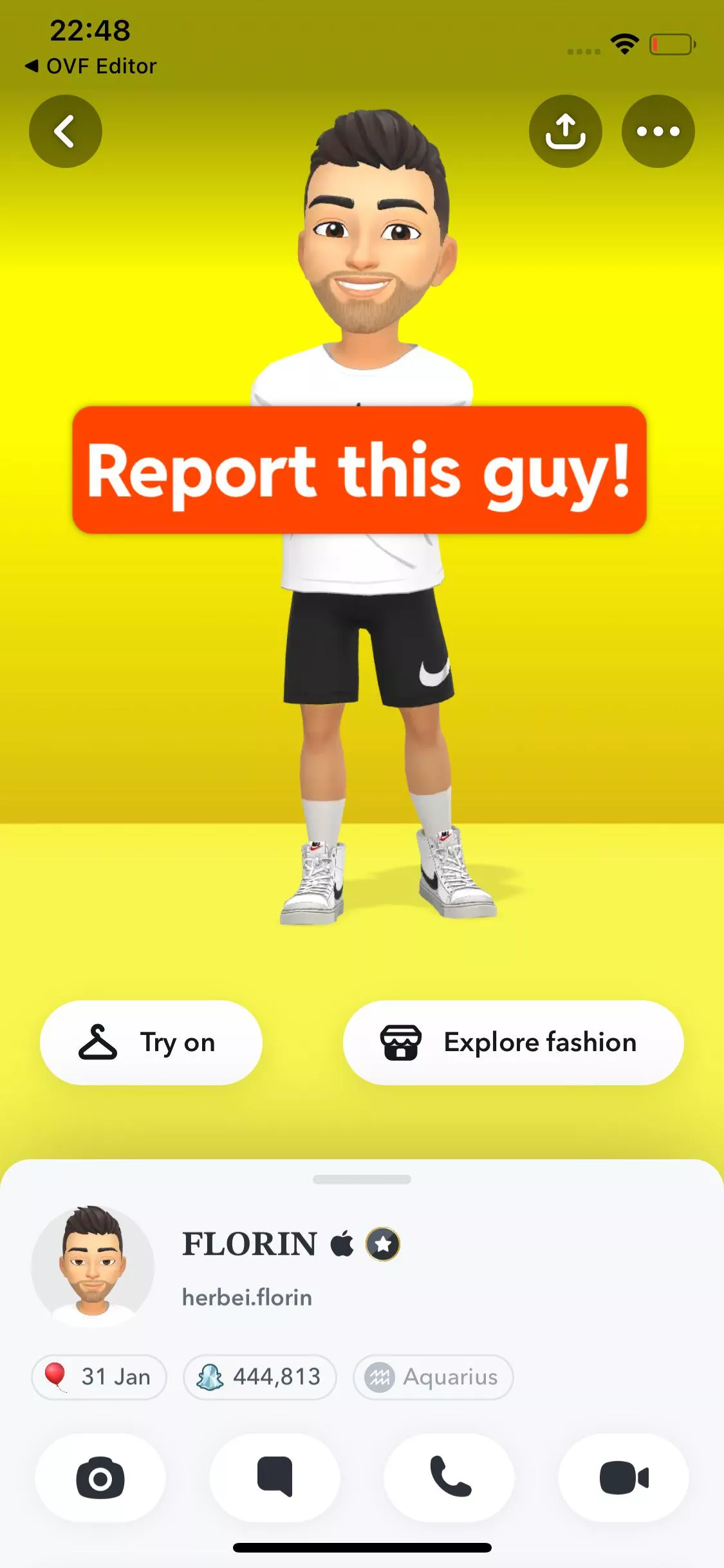 26 m, WARNING this guy is screenrecording and then blocking on the regular. Report and don’t send him snaps. His name is @herbei.florin