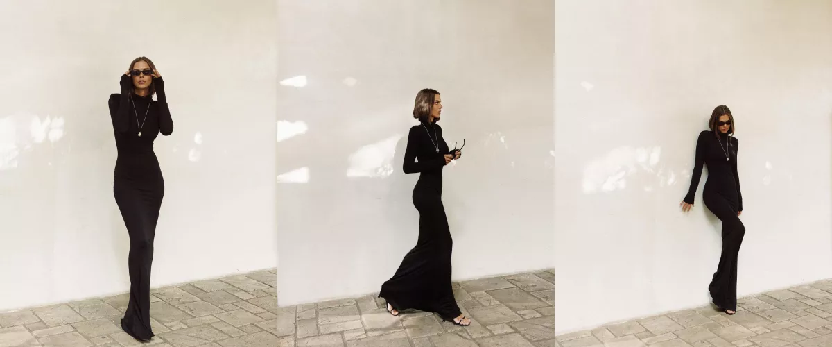 3 in 1 - in long black dress