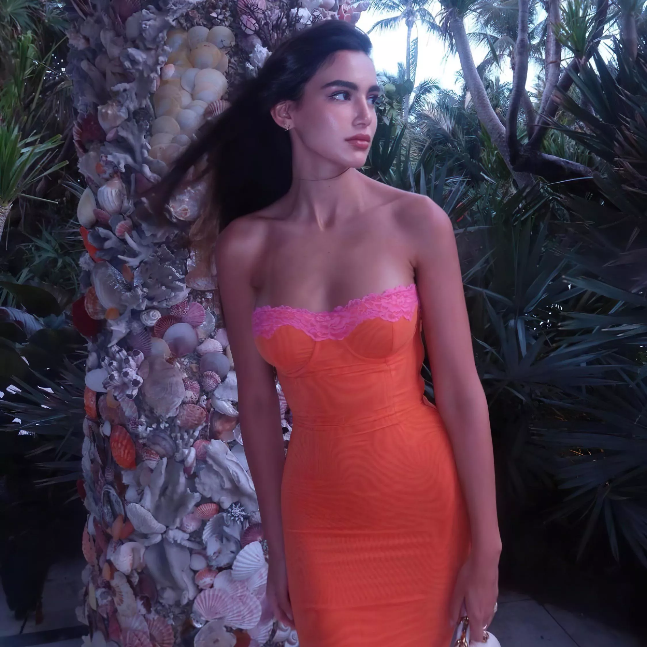 Brooke in a tight dress