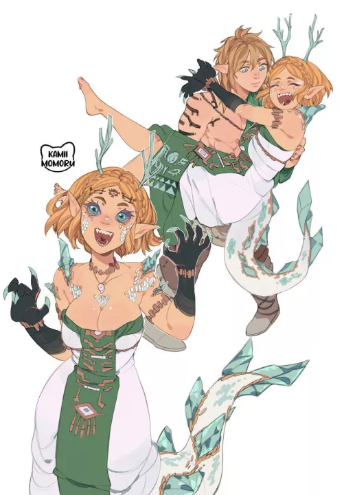 Dragon girl Zelda is so adorable (Kamii momoru)