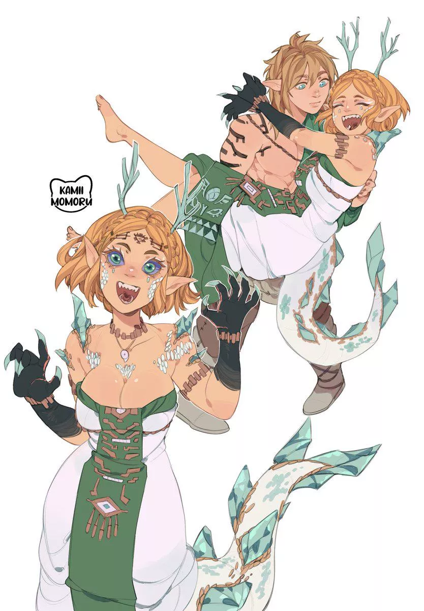 Dragon girl Zelda is so adorable (Kamii momoru)