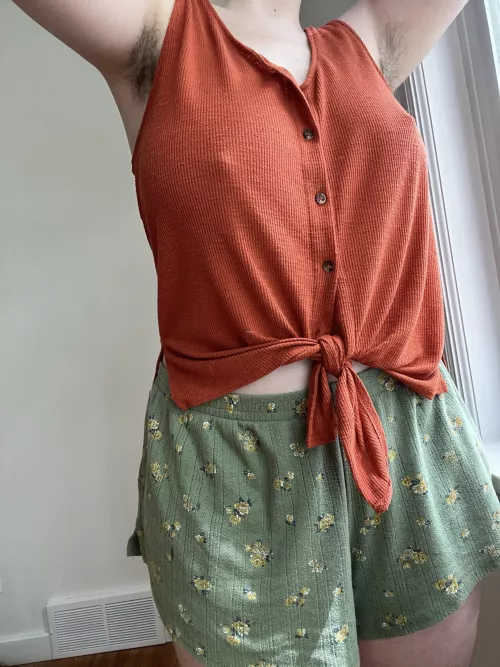 Got a little sweaty doing chores around the house 