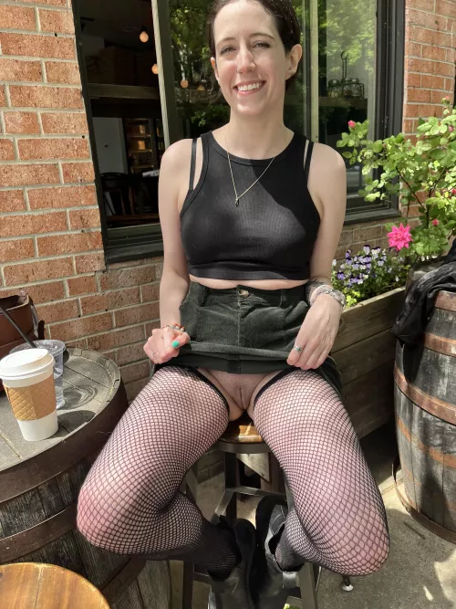 I like to wear skirts for easy access 