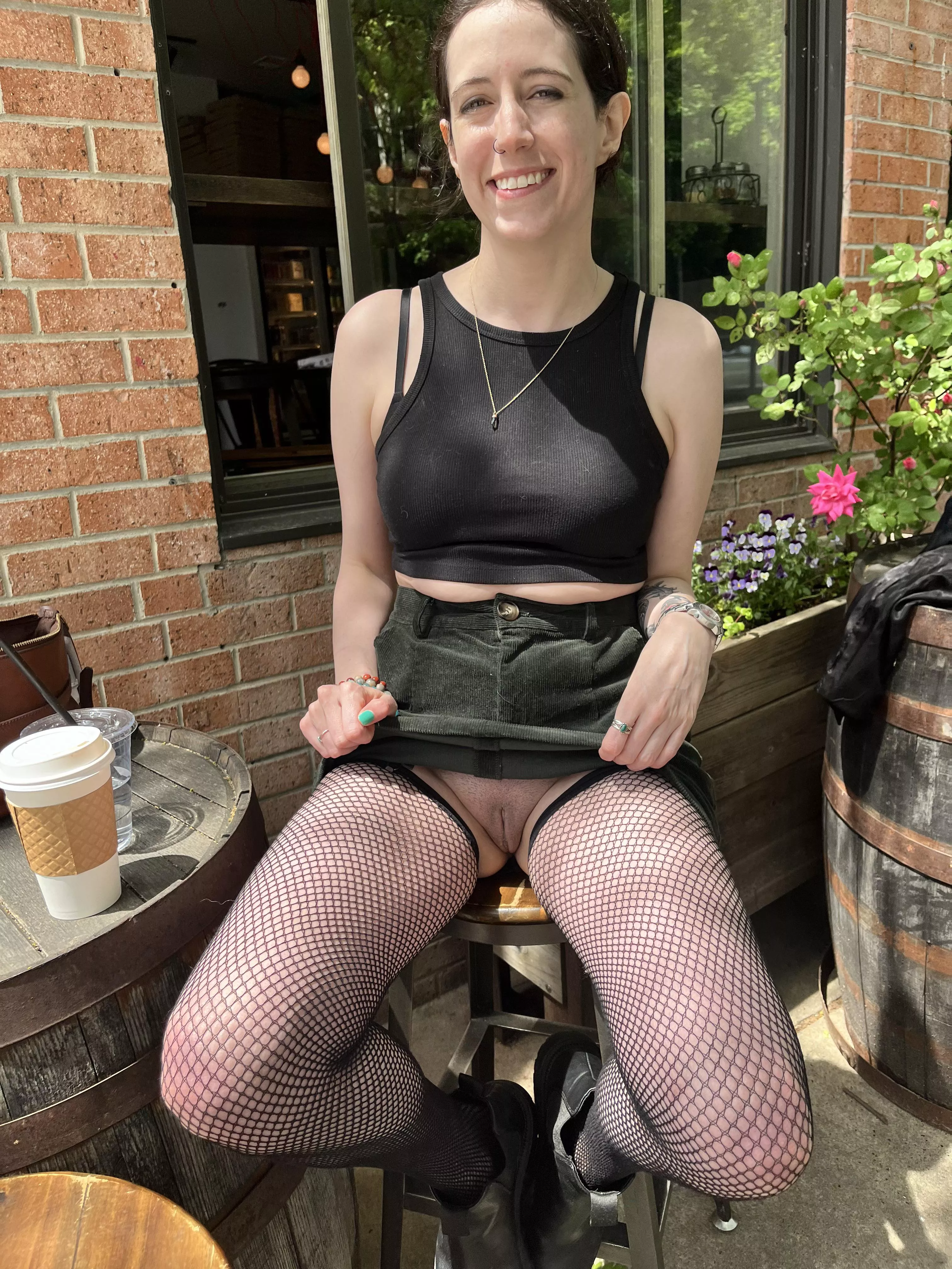 I like to wear skirts for easy access 