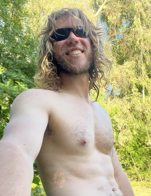 I’m smiling cause it’s finally swimming season at the creek!