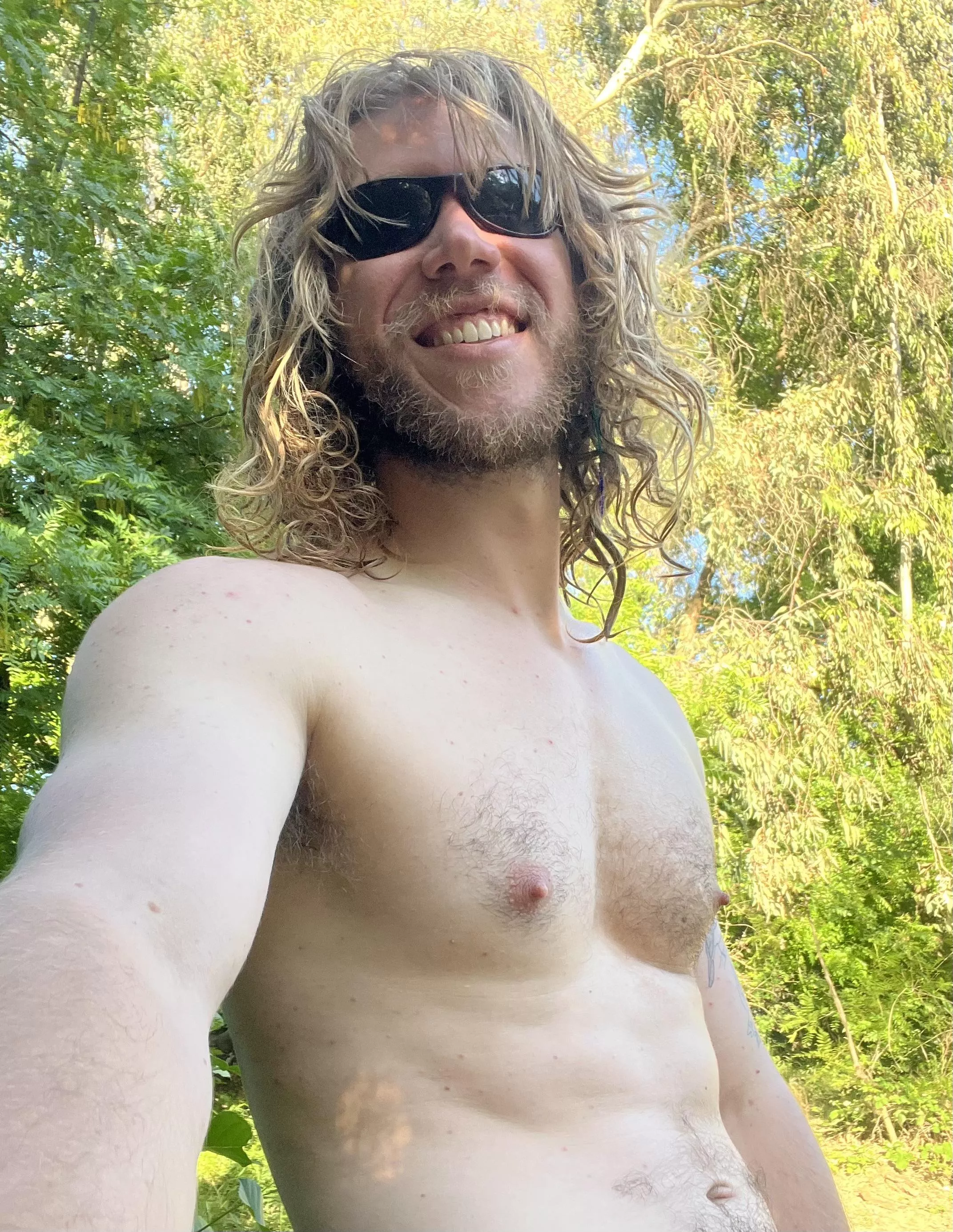 I’m smiling cause it’s finally swimming season at the creek!