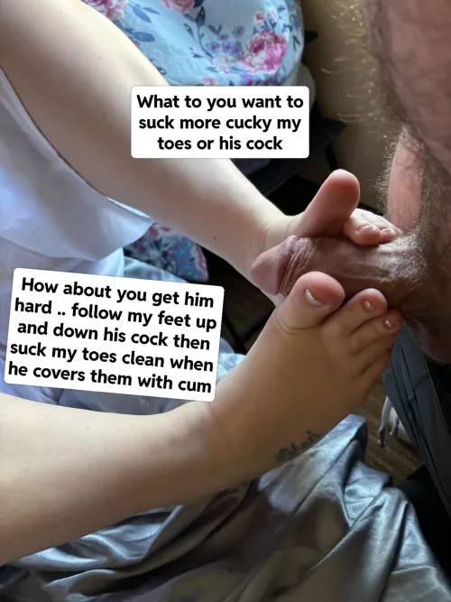It’s feetsy Friday cucky , worship my feet and his cock 