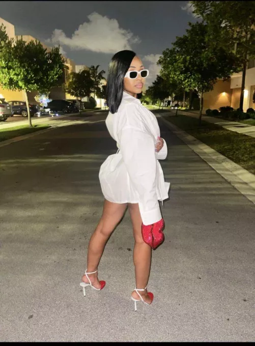 Nothing but a shirt. 