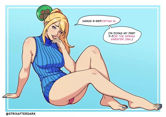 Samus’ Spring Sweater Jam (Metroid) [StrixAfterDark]