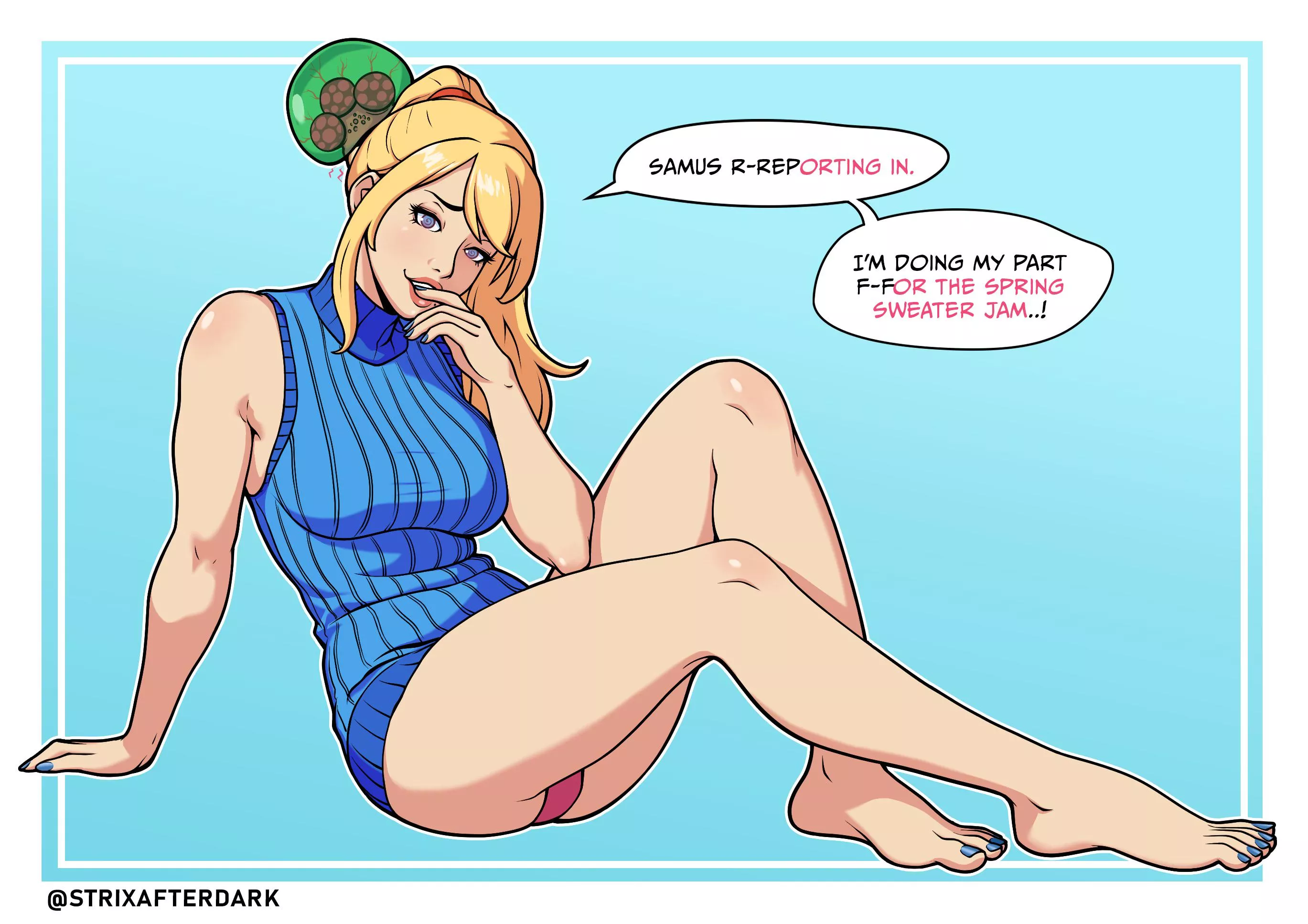 Samus’ Spring Sweater Jam (Metroid) [StrixAfterDark]