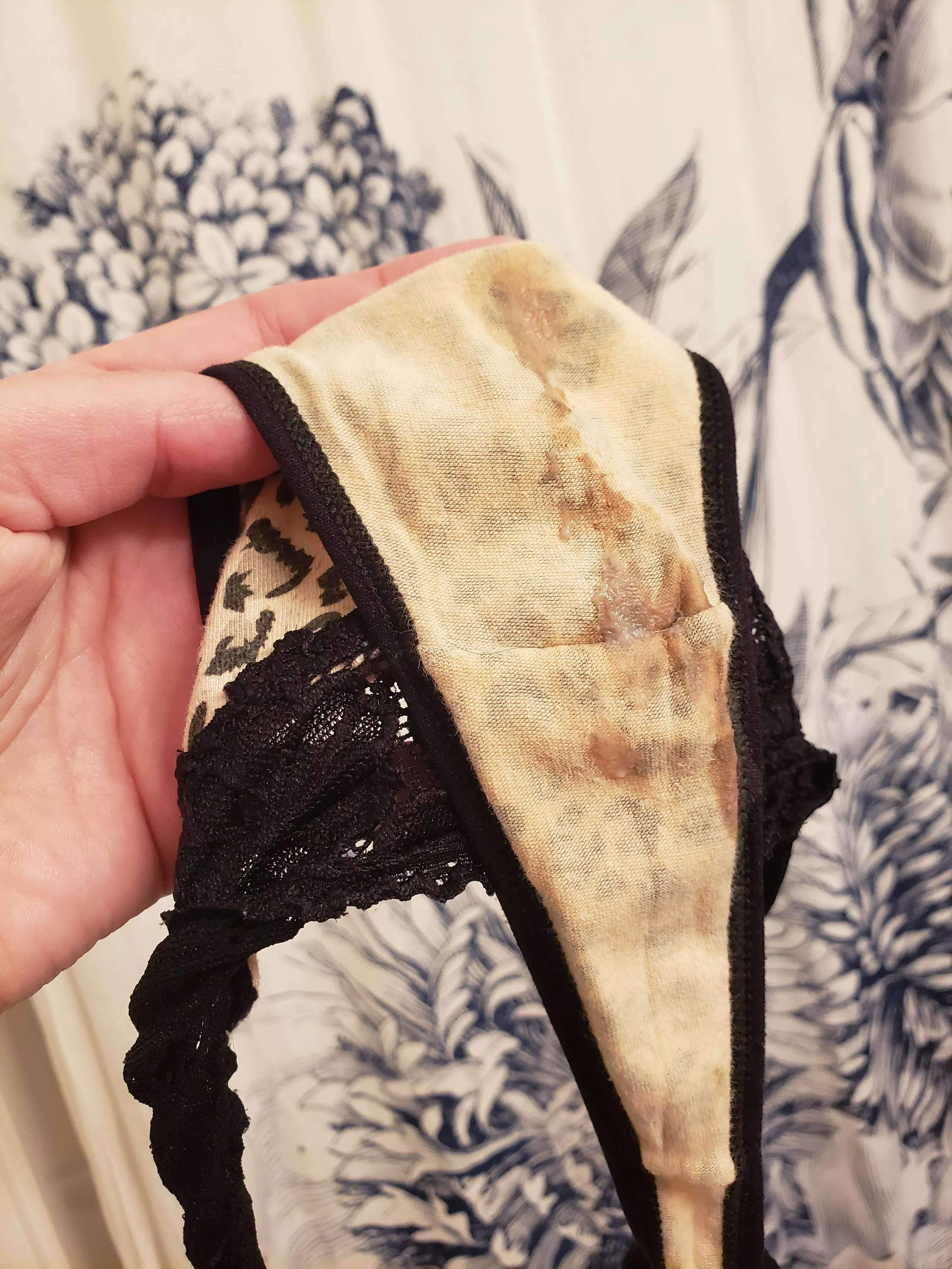 Sweaty animal print thong