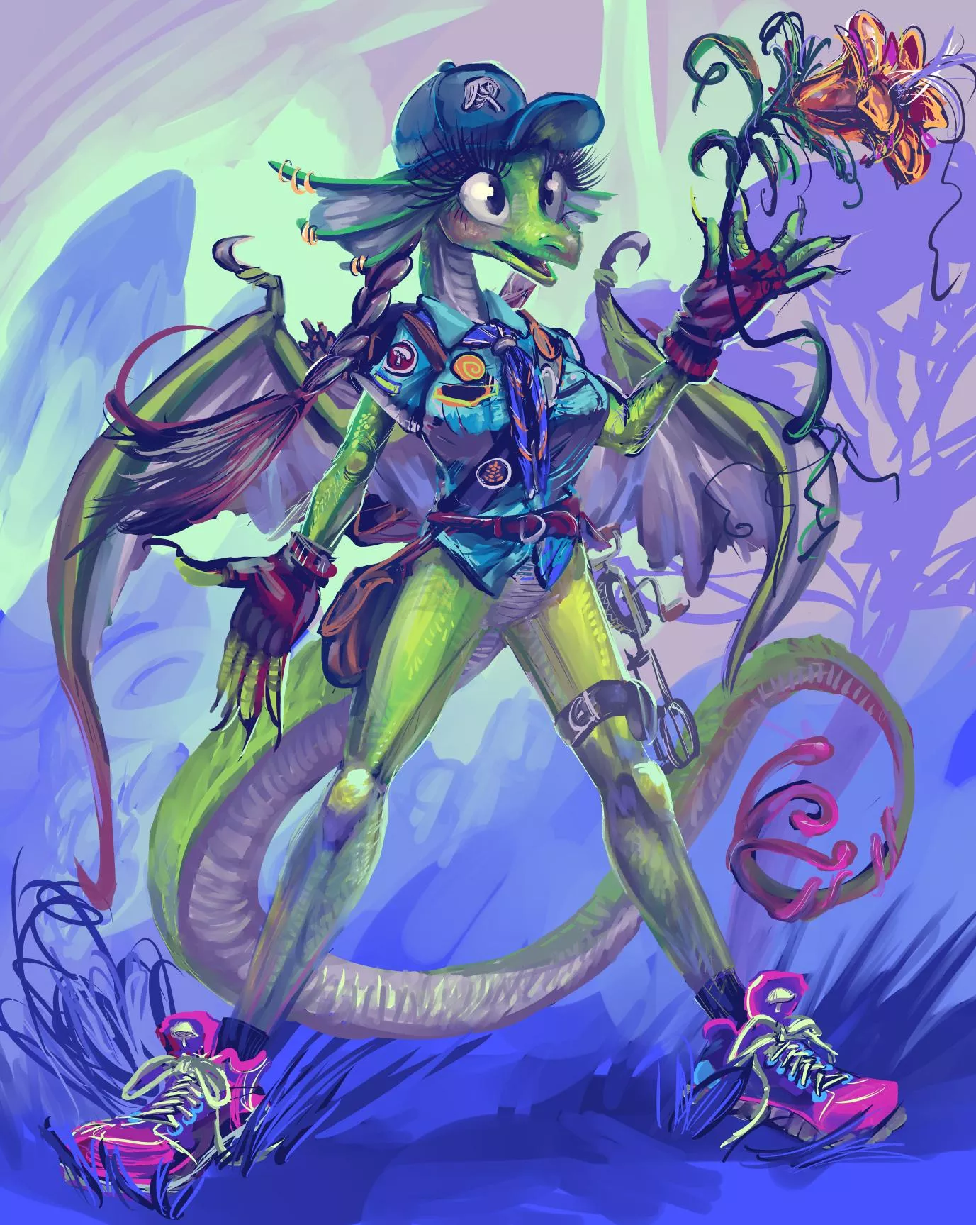 the flower and the boring ( i drew it also )