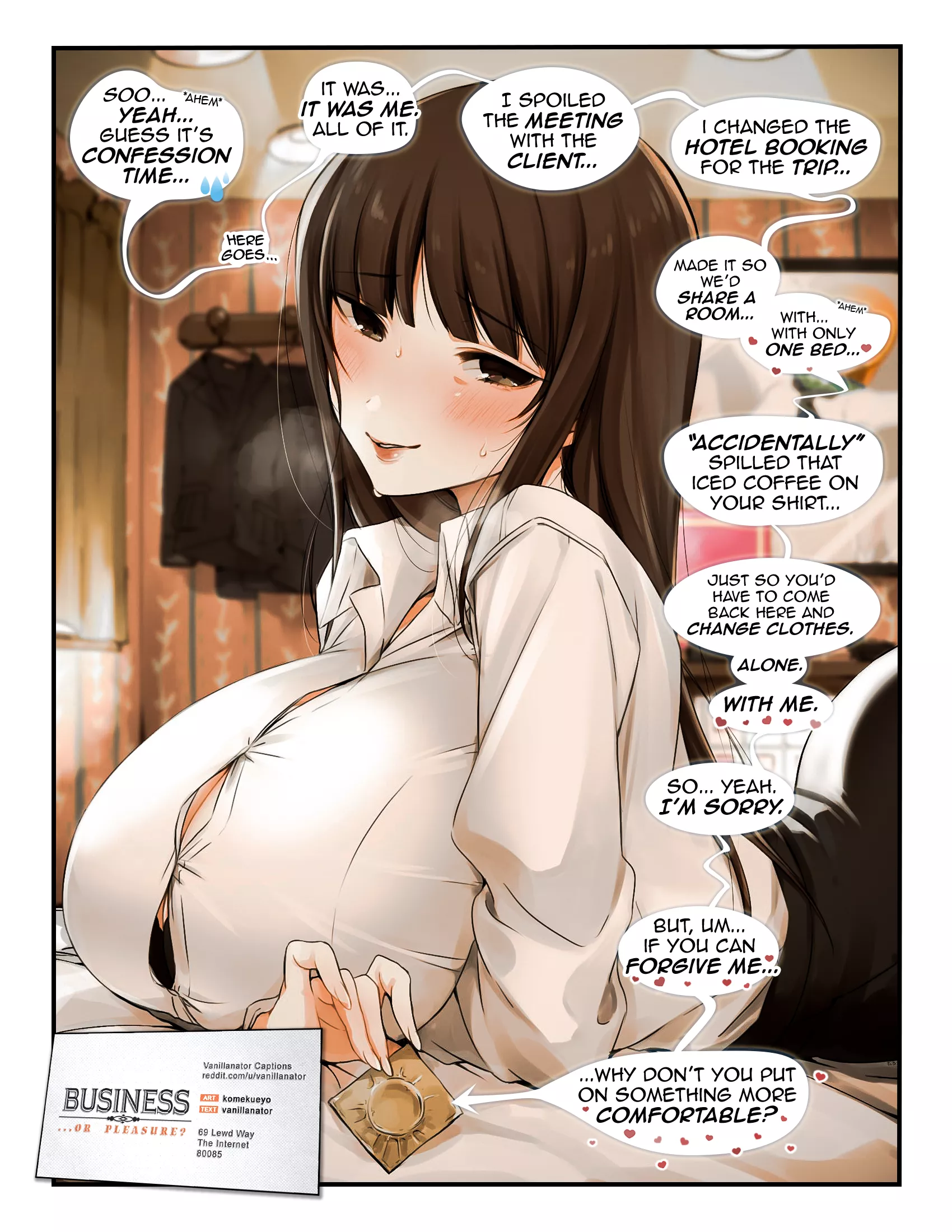 Business... or pleasure? [Re-upload] [Male POV] [Huge Breasts] [Coworkers to Lovers] [Nervous] [Vanilla]