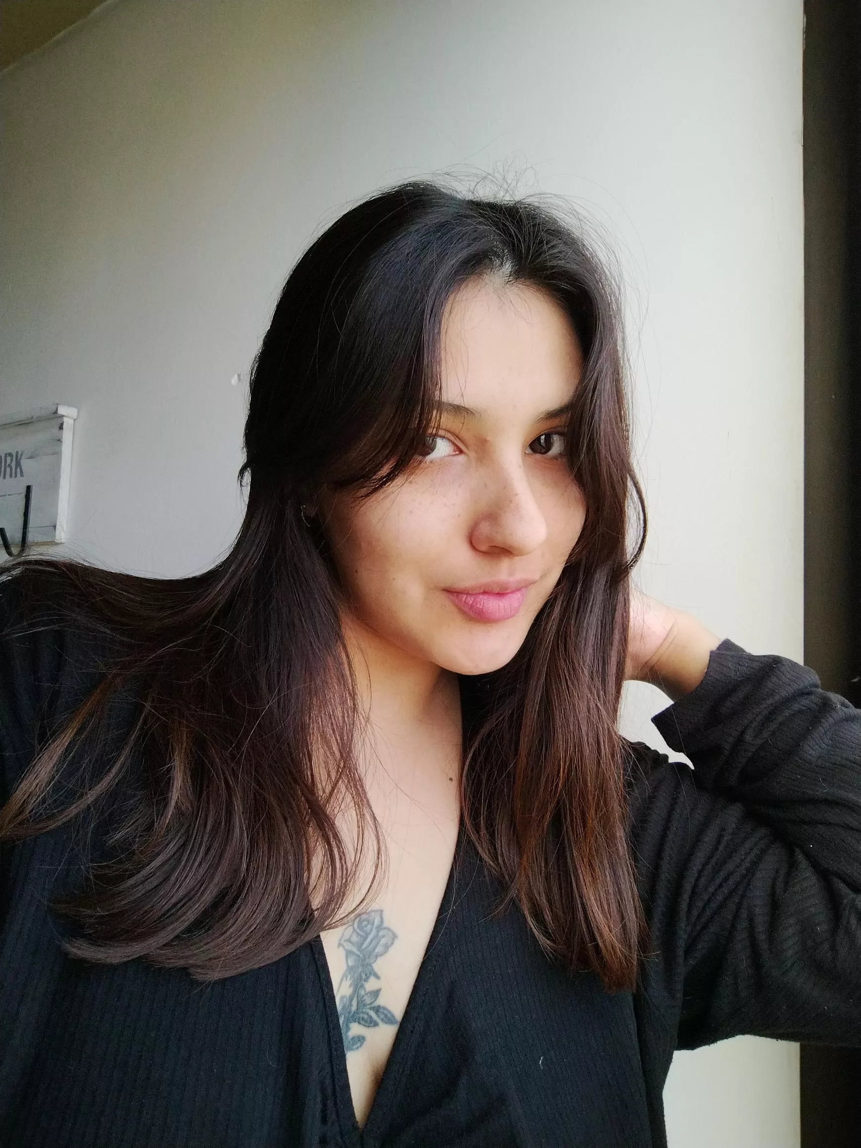 a brunette with the face of an angel but a tremendous slut