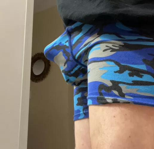 A humble bulge in my favorite boxers.
