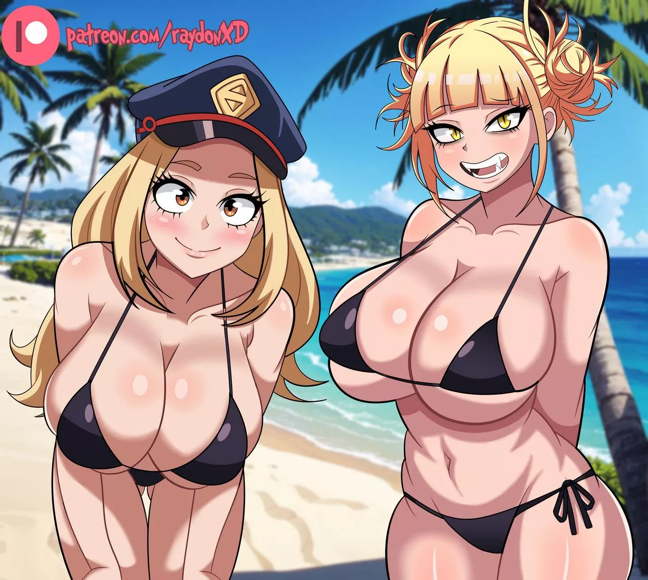 Camie and Toga at the beach