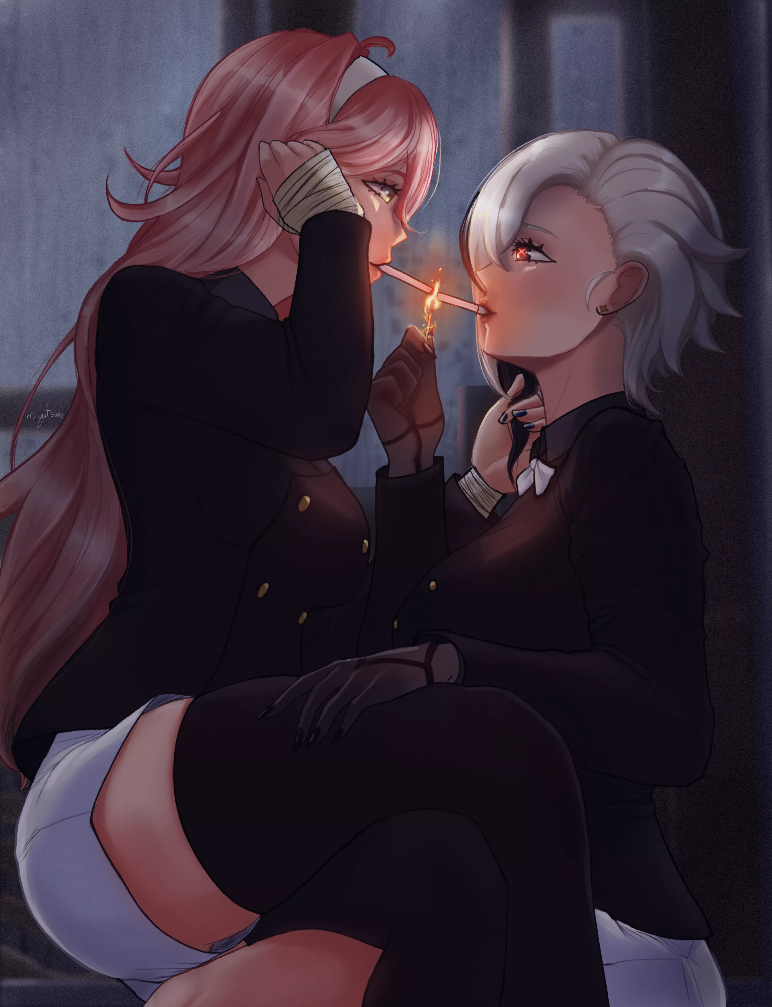 Clevie and Arlecchino 'the ashes of a memory that once burned intensely' [Genshin impact]