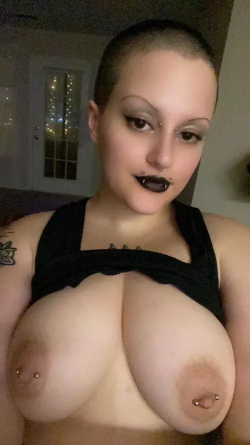 Do you like my pierced tits and short hair?