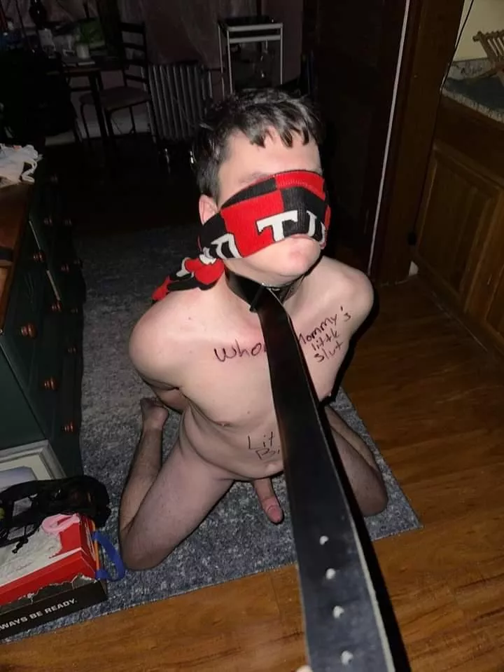 I got tied up and waited for my Dom to have her way with me :)