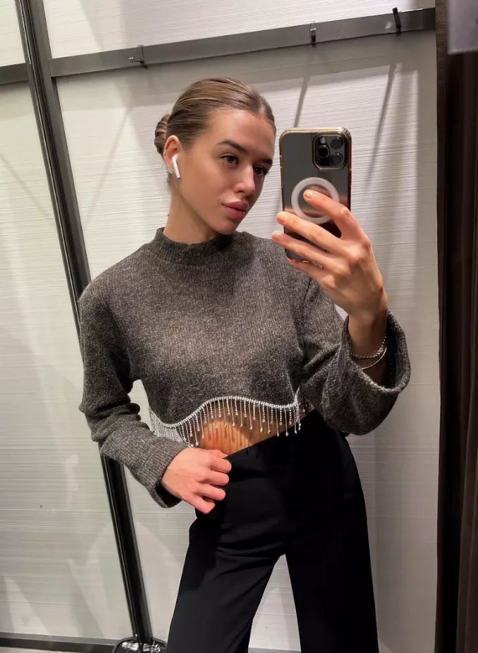 It's always a bit scary to undress in the fitting room, I always feel like someone is watching me