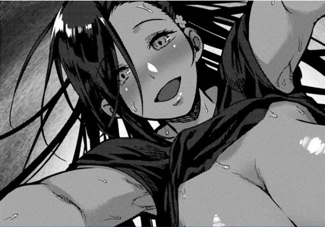 Mono: 1Girl looking down, shirt up, sweaty, big breast