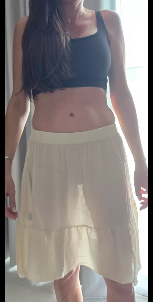 No honey I don't wear any panties underneath..... Yes it's come dripping down my pussy.... It was quite an interesting trip on the bus.... 