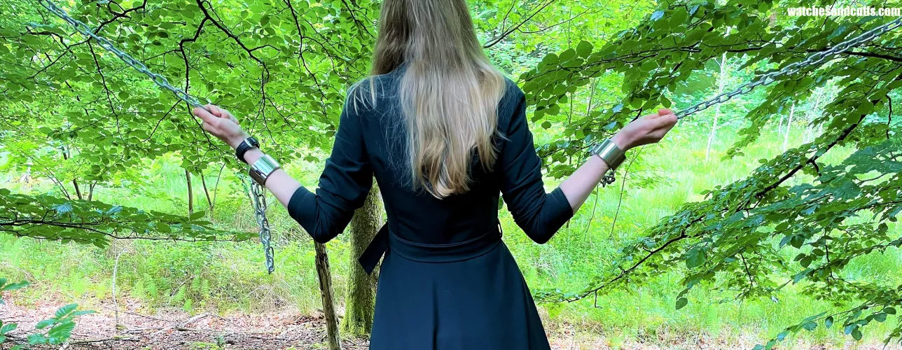 Nothing to do but fantasize while I'm shackled between two trees