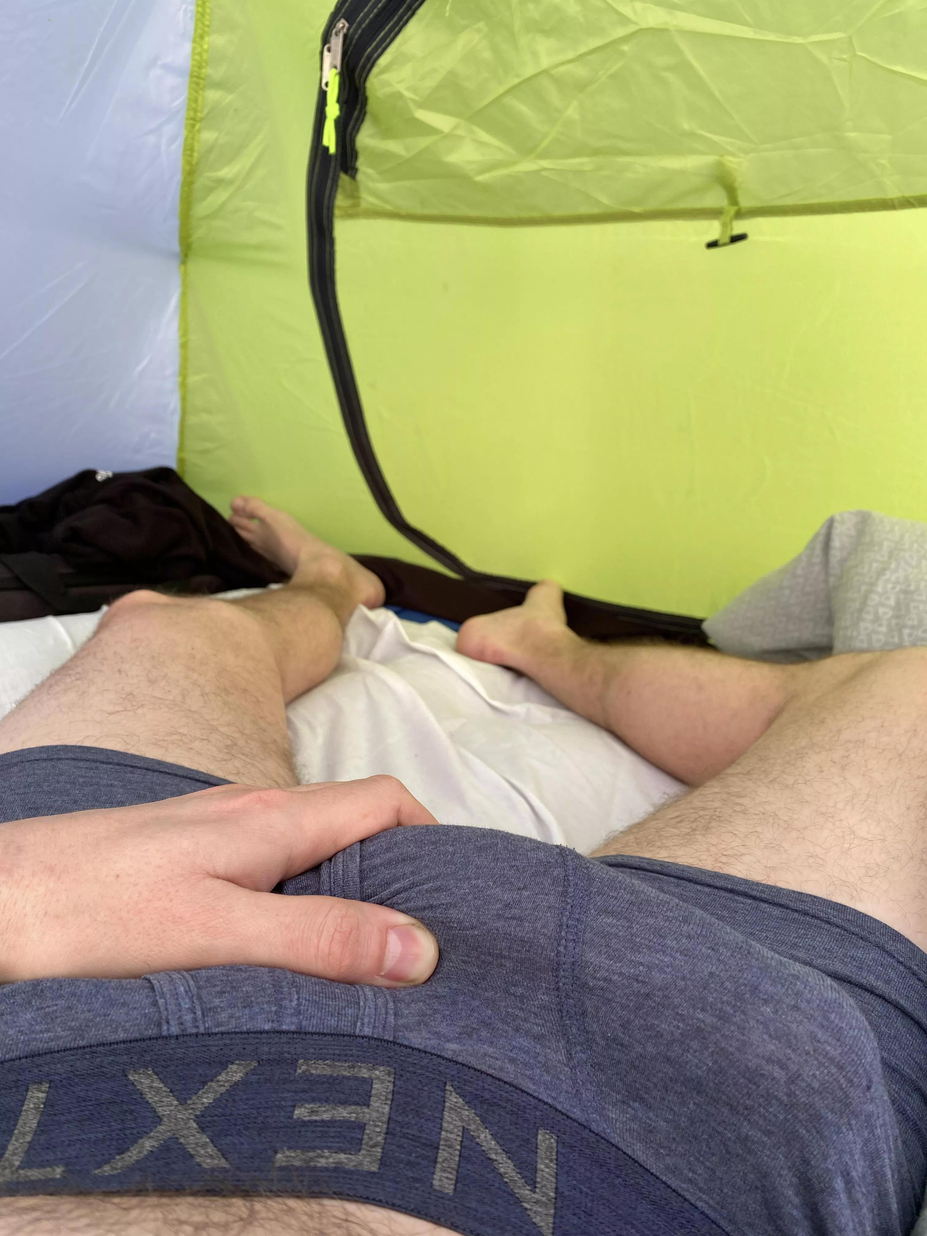 Pitching a tent…. In a tent
