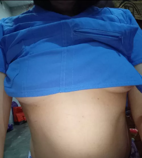 Should I raise the top part of the scrub higher? 