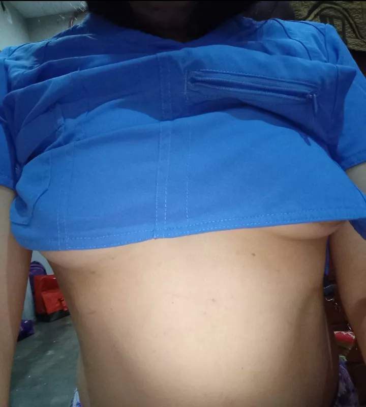 Should I raise the top part of the scrub higher? 