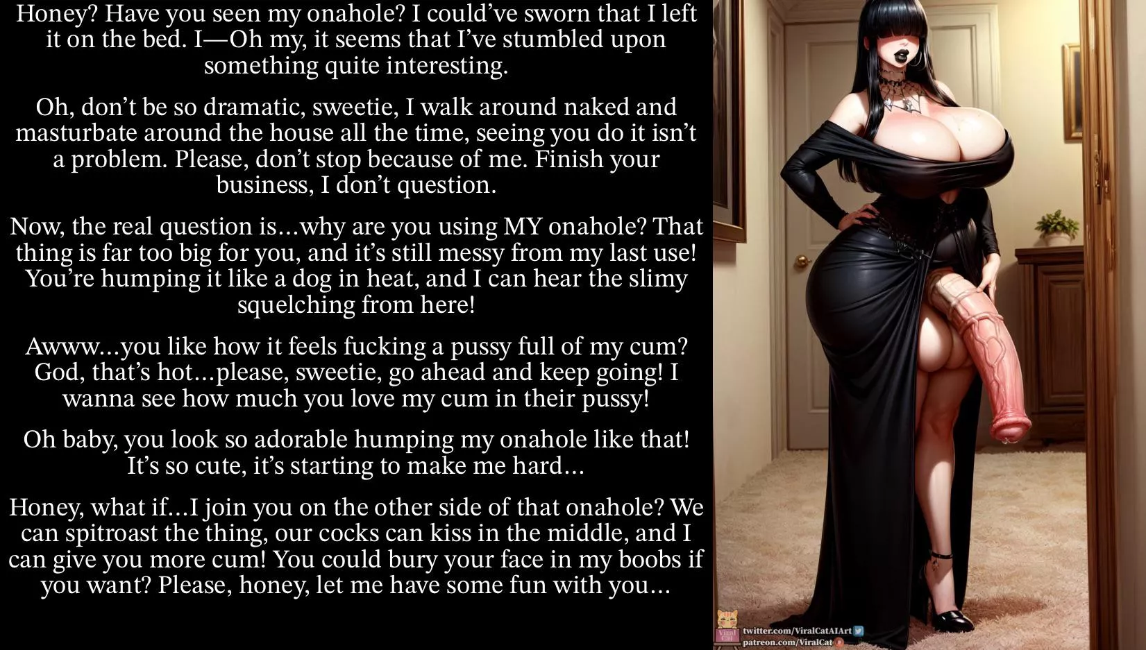 Sloppy seconds [male POV] [big titty goth mommydom futa GF] [onahole] [baby talk] [praise] [cum play]