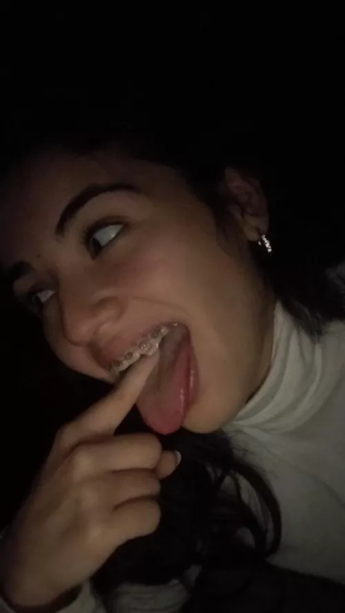 tasting my finger haha