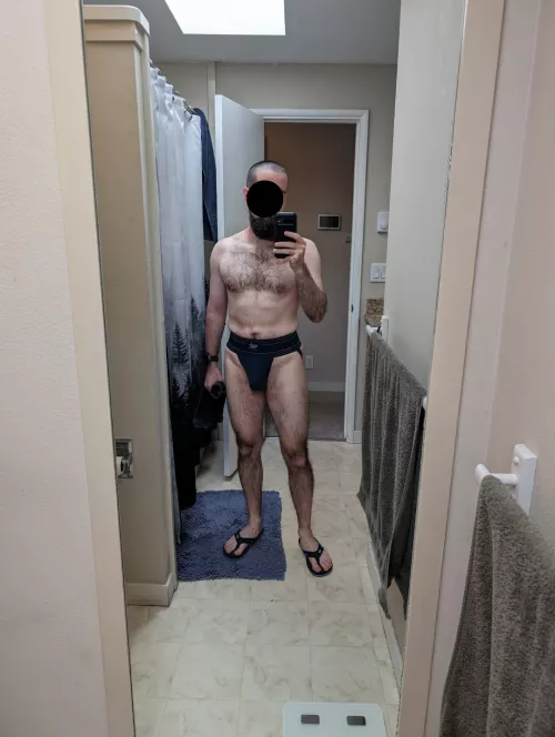 Dark blue jockstrap today 