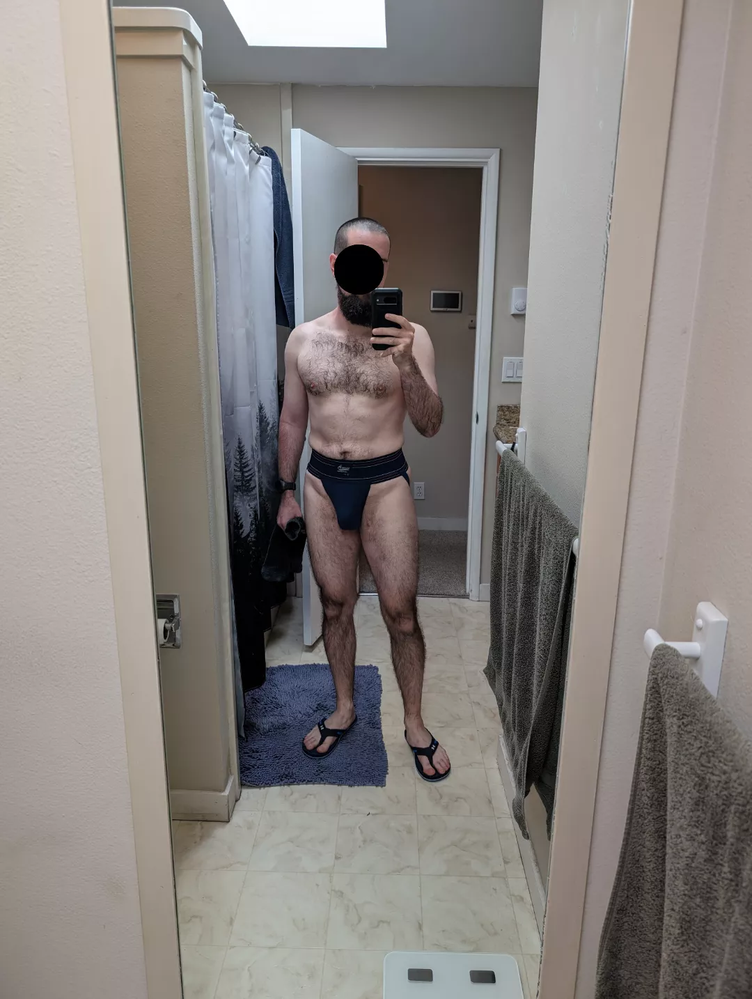 Dark blue jockstrap today 