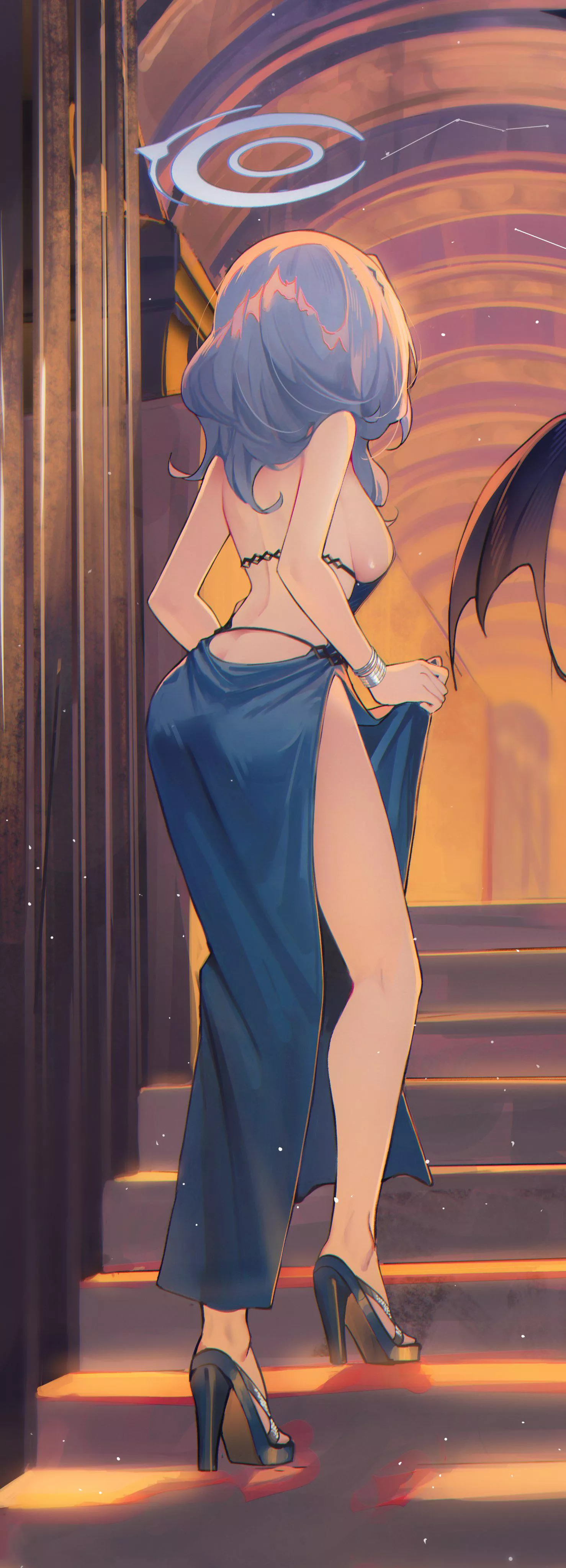 Formal dress Ako from behind