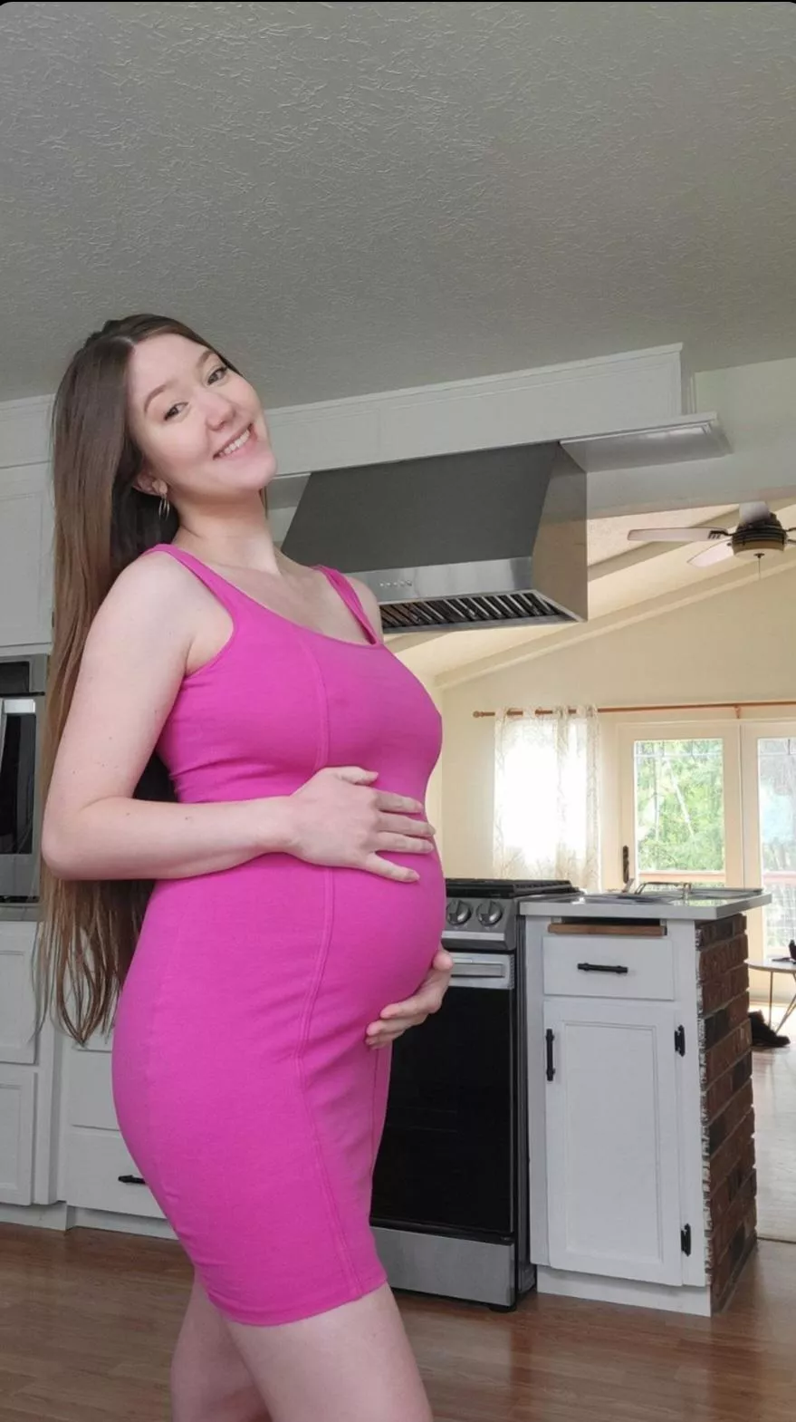 I love showing off my new curves in tight dresses like this 